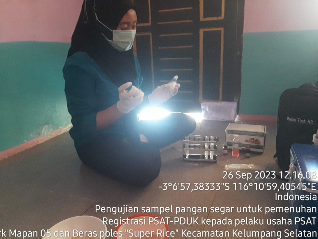 Pengujian sampel pangan segar asal tumbuhan utk pemenuhan registrasi PSAT- PDUK