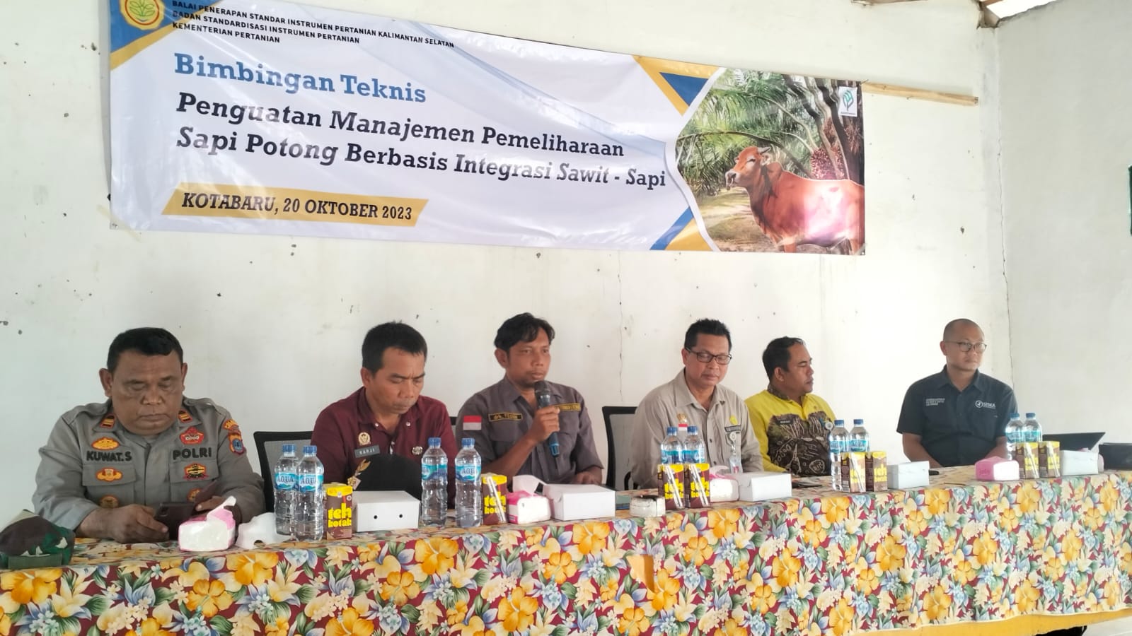 Bimbingan Teknis Penguatan Manajemen Pemeliharaan Sapi Potong Berbasis Integrasi Sawit - Sapi telah dilaksanakan oleh Dinas Ketahanan Pangan dan Pertanian